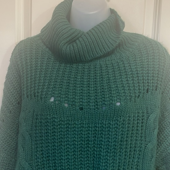 Pretty Garden Green turtle neck sweater size XL - Picture 2 of 6